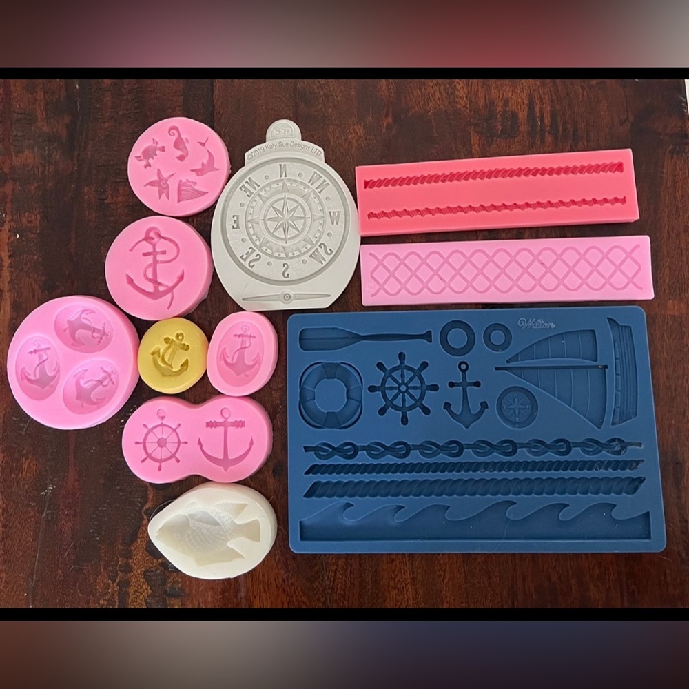 Lot Navy Sailor 11 Molds 30 designs for fondant sugar paste